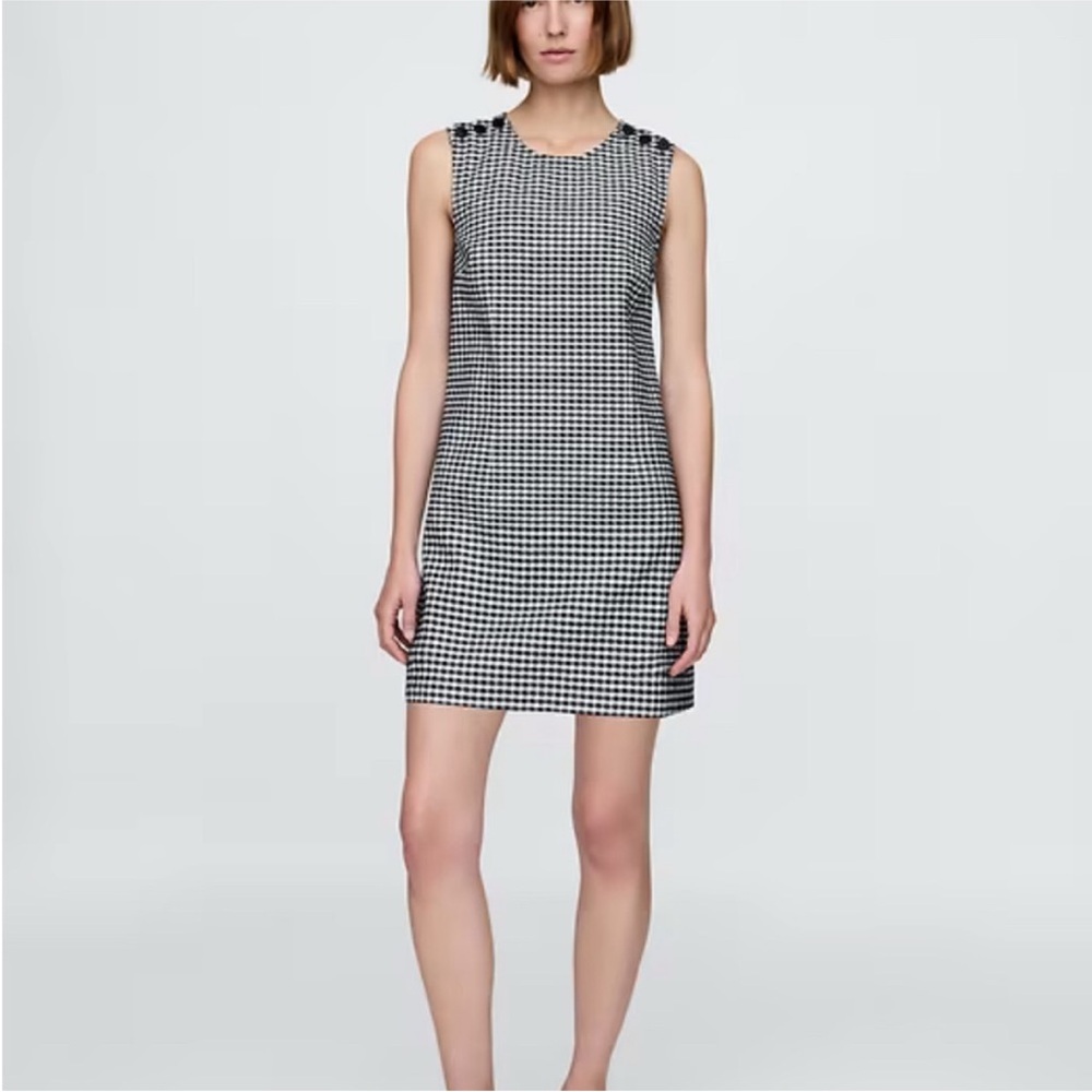 NWT Doen x Gap Blue Check Shift Dress Size 6